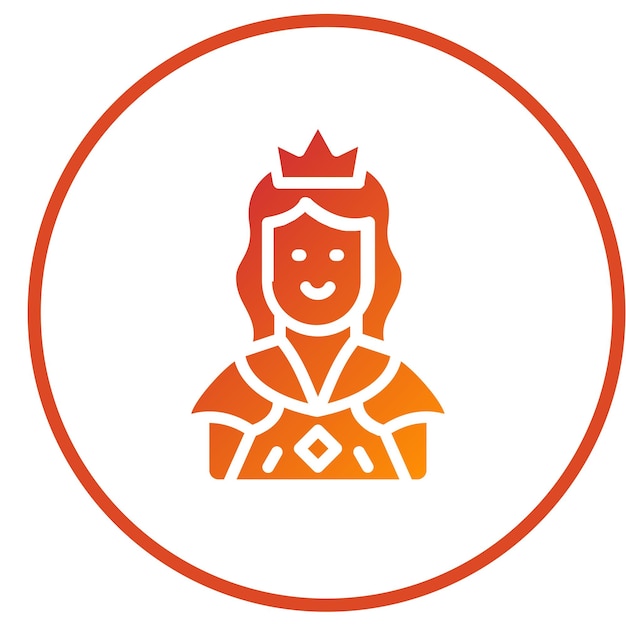 Vectorontwerp Prinses Icon Style