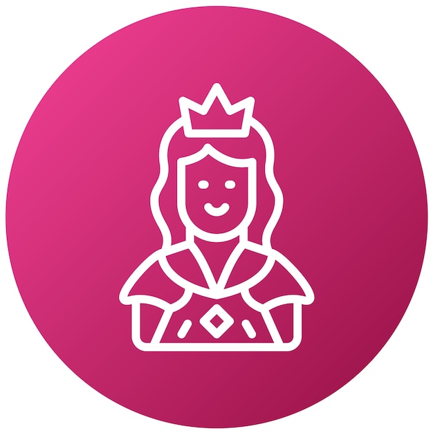 Vectorontwerp Prinses Icon Style