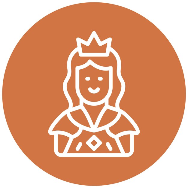 Vectorontwerp Prinses Icon Style