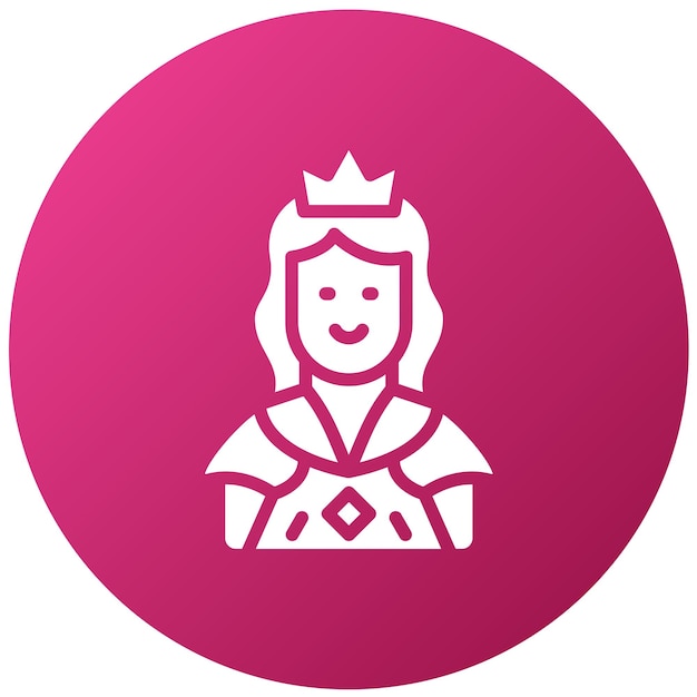 Vectorontwerp Prinses Icon Style