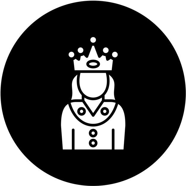 Vector vectorontwerp prinses icon style