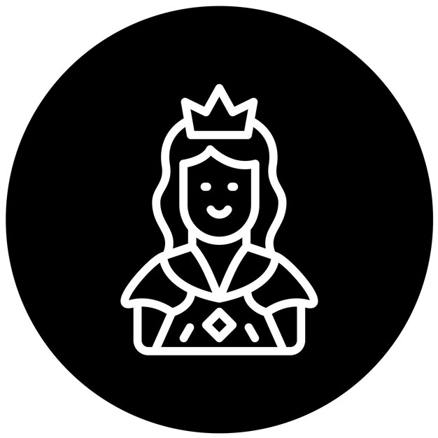 Vectorontwerp Prinses Icon Style