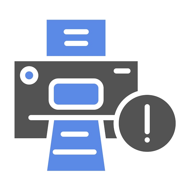 Vectorontwerp Printer Fout Icon Stijl