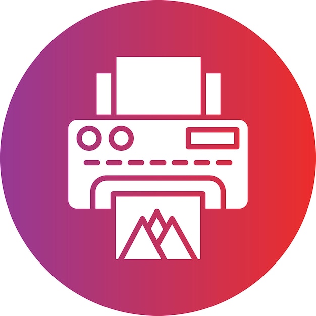 Vector vectorontwerp printer icon style