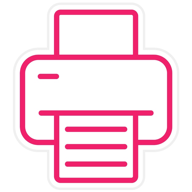 Vector vectorontwerp printer icon style