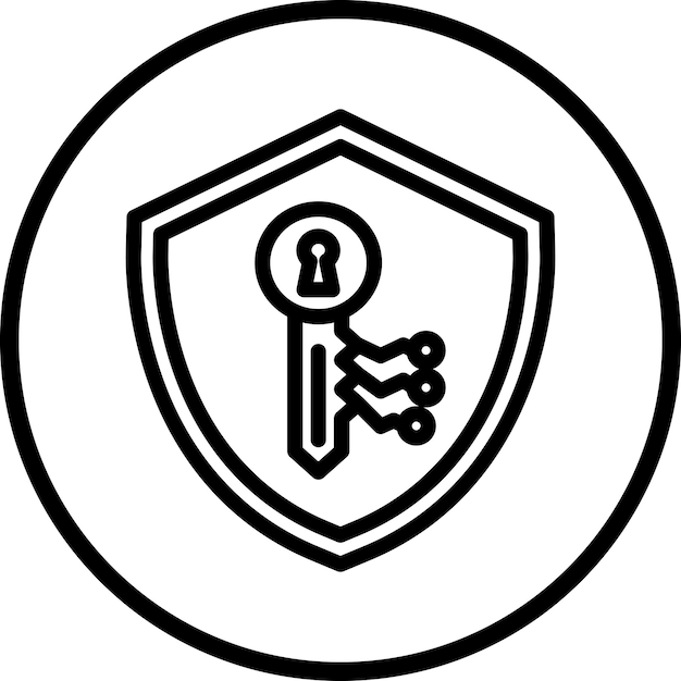 Vectorontwerp Private Key Icon Style