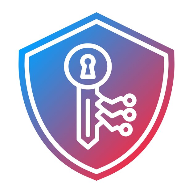 Vectorontwerp Private Key Icon Style