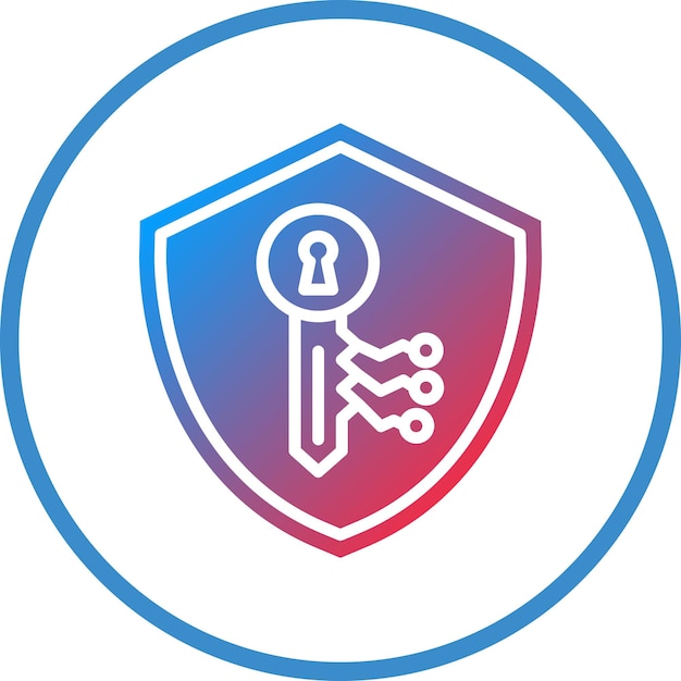 Vectorontwerp Private Key Icon Style