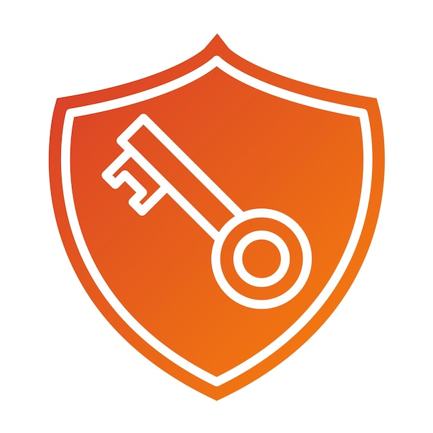 Vectorontwerp Private Key Icon Style