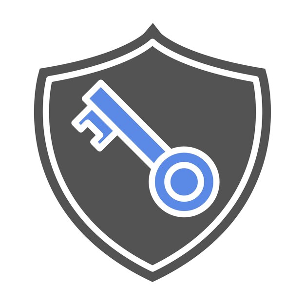Vectorontwerp Private Key Icon Style