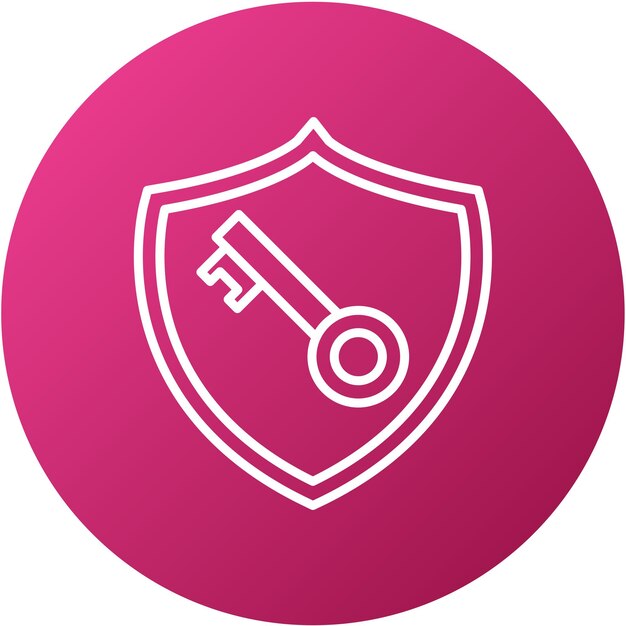 Vectorontwerp Private Key Icon Style