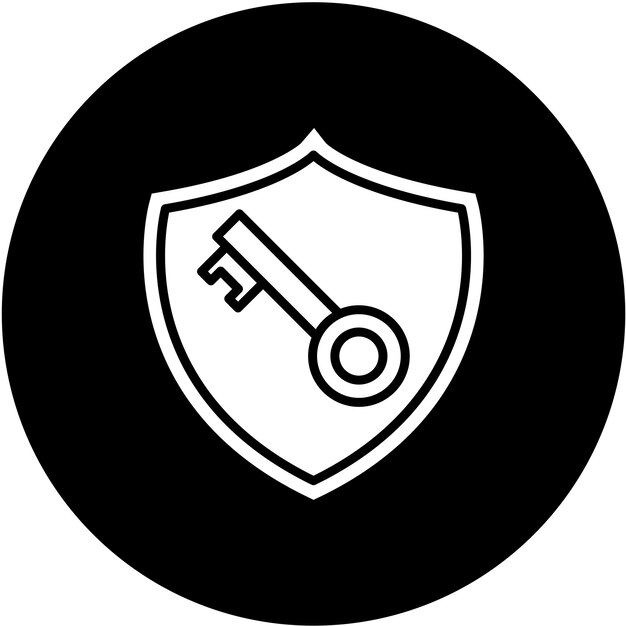 Vectorontwerp Private Key Icon Style