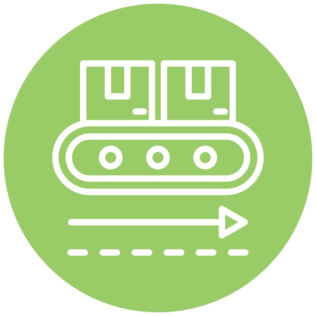 Vectorontwerp Productielijn Icon Style