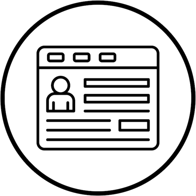 Vectorontwerp Profilering Icon Stijl
