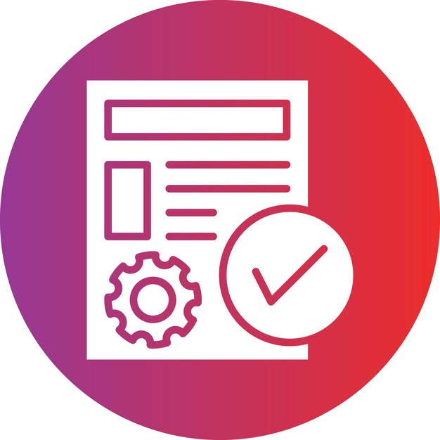 Vectorontwerp Project Fulfillment Icon Style