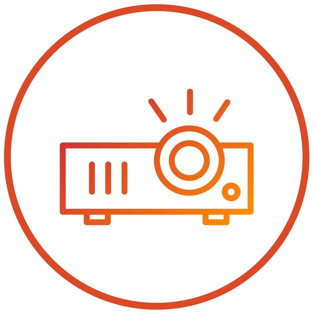 Vectorontwerp Projector Icon Style