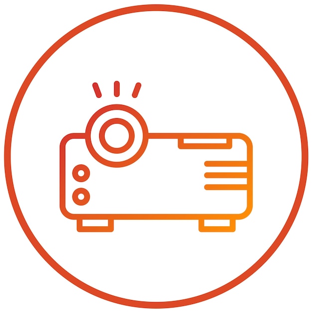 Vectorontwerp Projector Icon Style