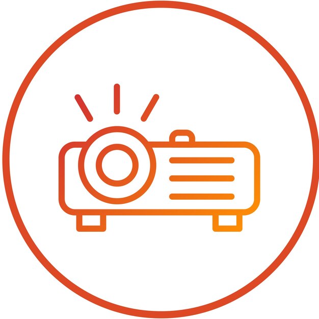 Vectorontwerp Projector Icon Style