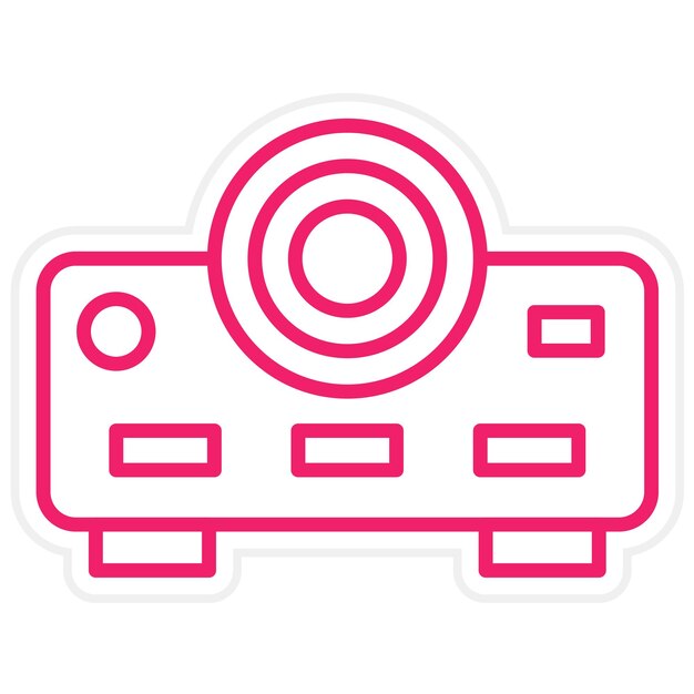 Vectorontwerp Projector Icon Style