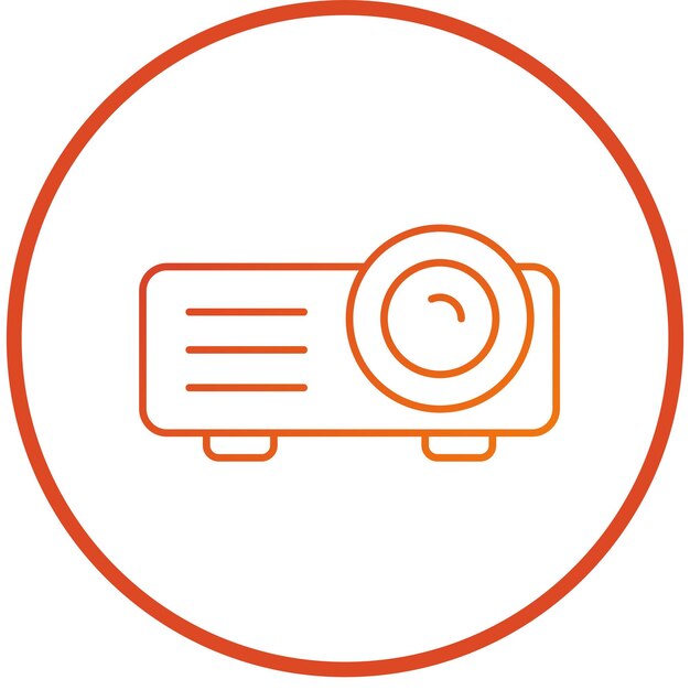 Vectorontwerp Projector Icon Style