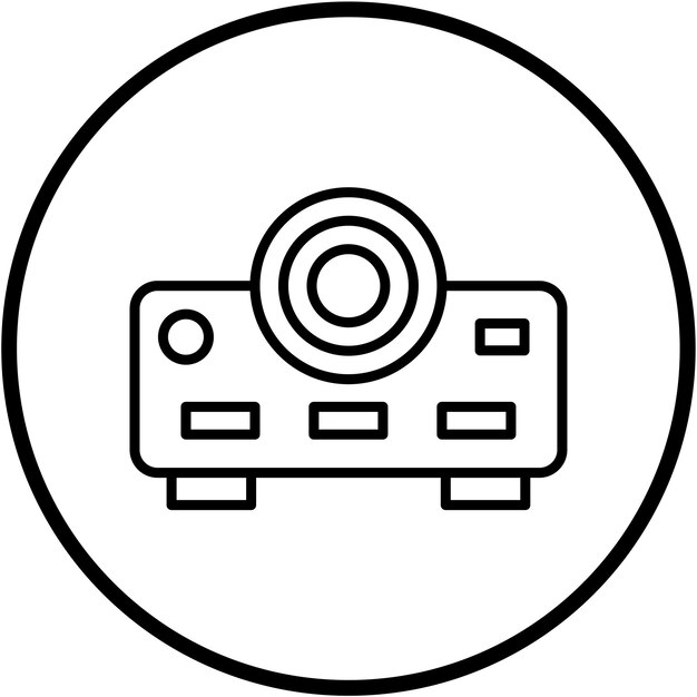 Vectorontwerp Projector Icon Style