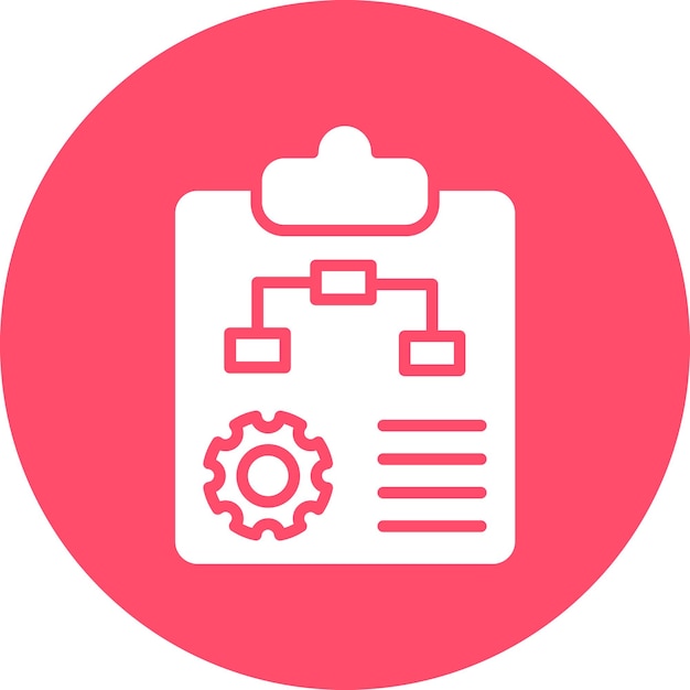 Vectorontwerp Projectplan Icon Style