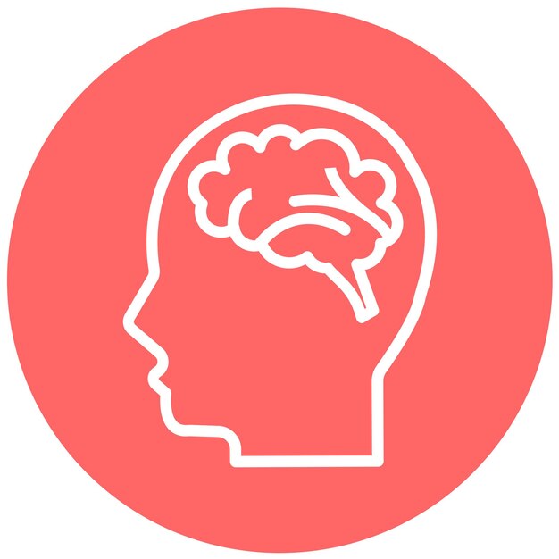 Vectorontwerp Psychologie Brain Icon Style