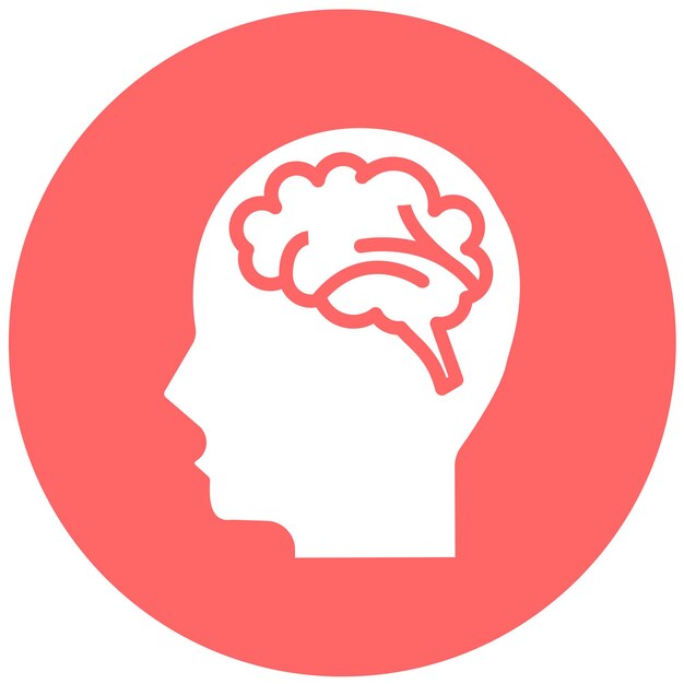 Vectorontwerp Psychologie Brain Icon Style