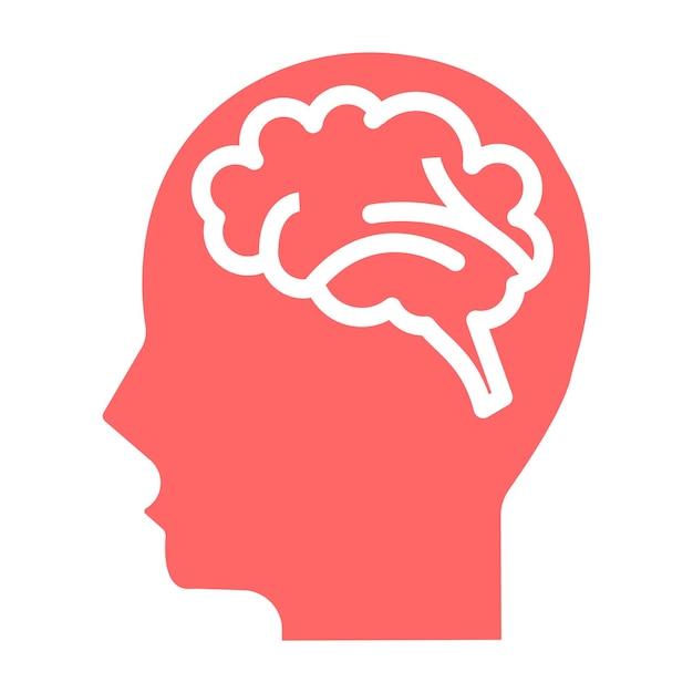 Vectorontwerp Psychologie Brain Icon Style