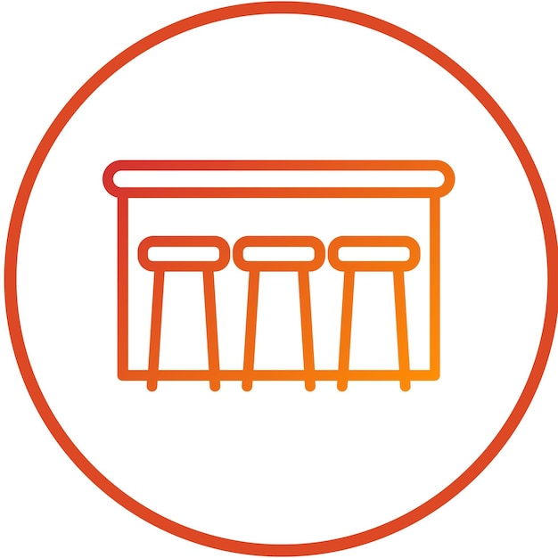 Vectorontwerp Pub Table Icon Style