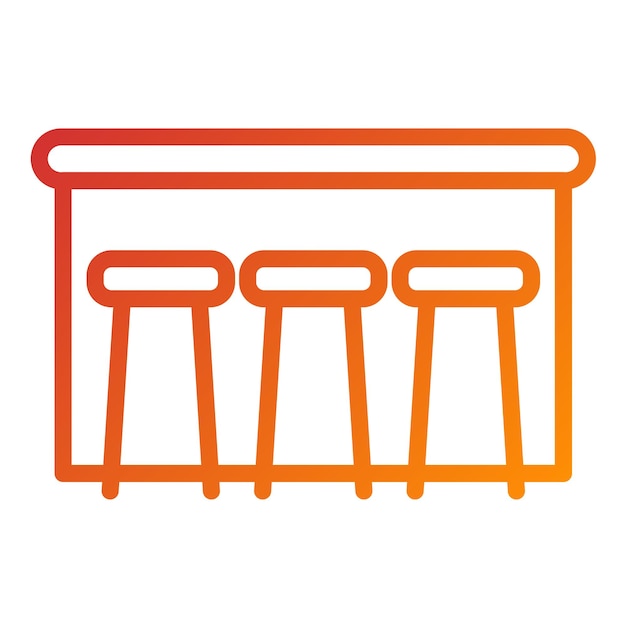 Vectorontwerp Pub Table Icon Style