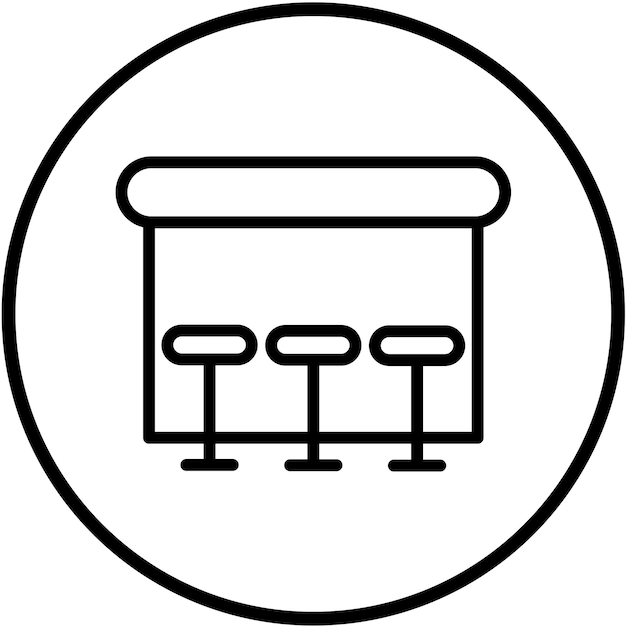 Vectorontwerp Pub Table Icon Style