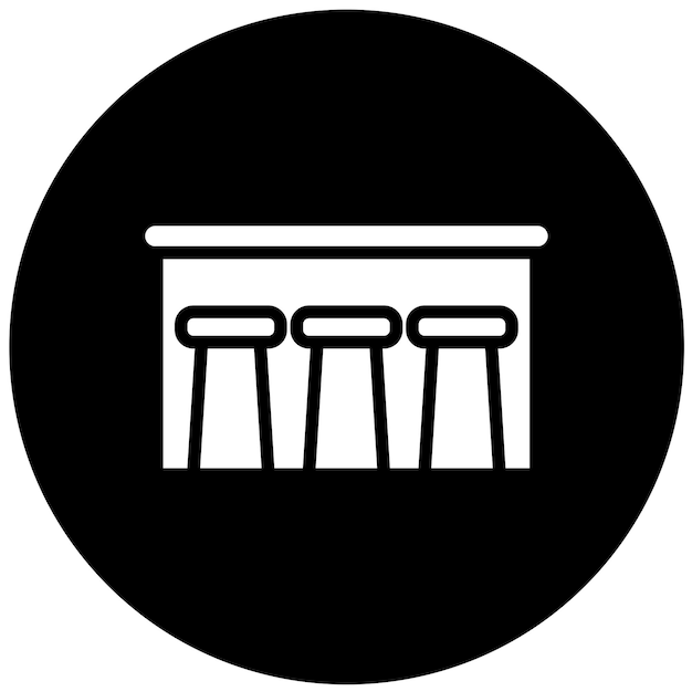Vectorontwerp Pub Table Icon Style