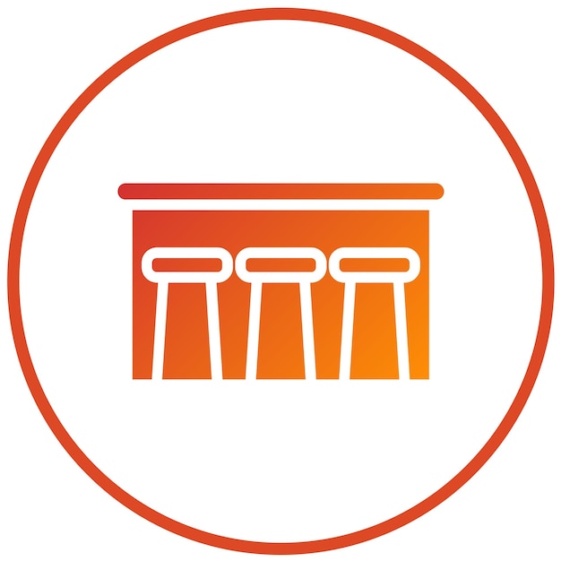 Vectorontwerp Pub Table Icon Style