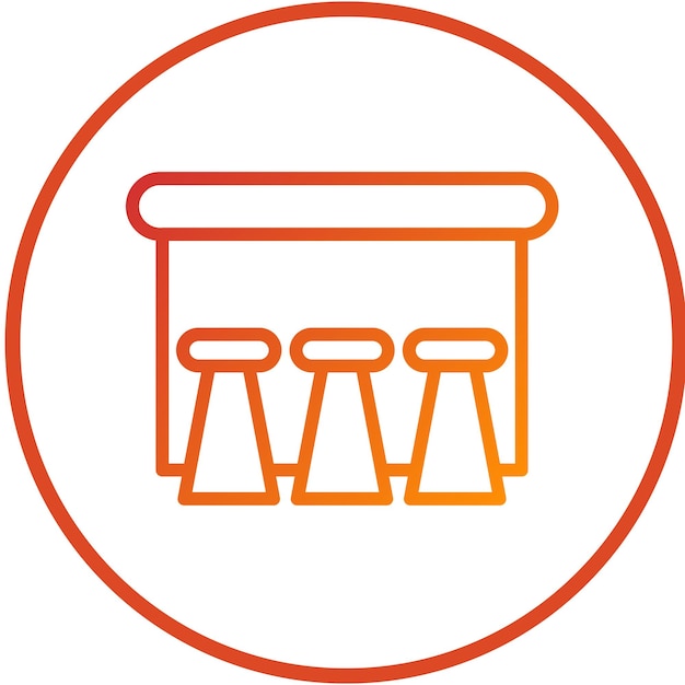 Vectorontwerp Pubhoogte Tabel Icon Stijl