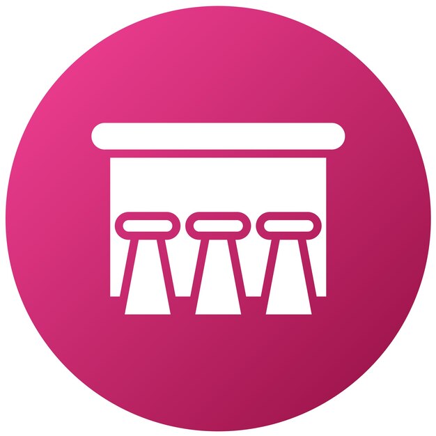 Vectorontwerp Pubhoogte Tabel Icon Stijl