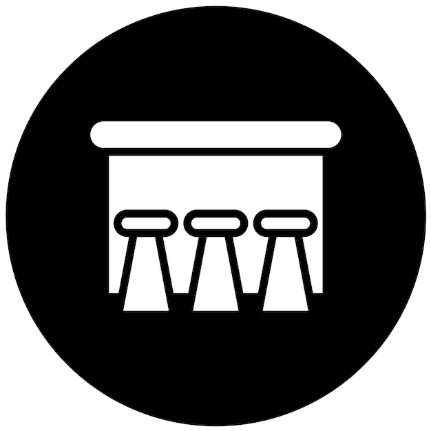 Vectorontwerp Pubhoogte Tabel Icon Stijl