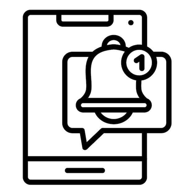 Vectorontwerp Push Notificaties Icon Stijl