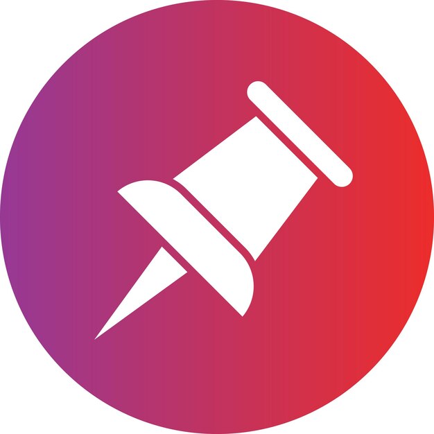 Vectorontwerp Push Pin Icon Stijl