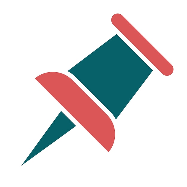 Vectorontwerp Push Pin Icon Stijl