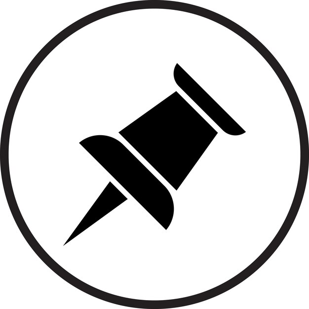 Vectorontwerp Push Pin Icon Stijl