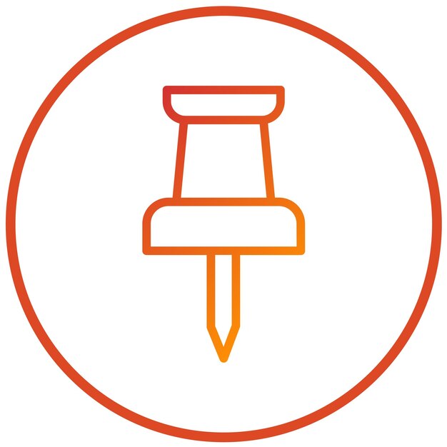 Vectorontwerp Push Pin Icon Stijl