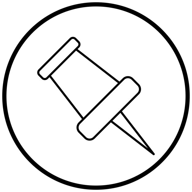 Vectorontwerp Push Pin Icon Stijl
