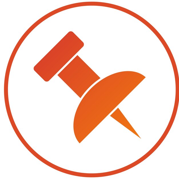 Vectorontwerp Push Pin Icon Stijl