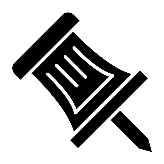 Vectorontwerp Push Pin Icon Stijl