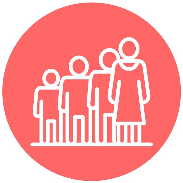 Vectorontwerp Queueing Icon Style