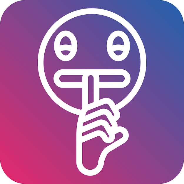 Vectorontwerp Quiet Icon Style