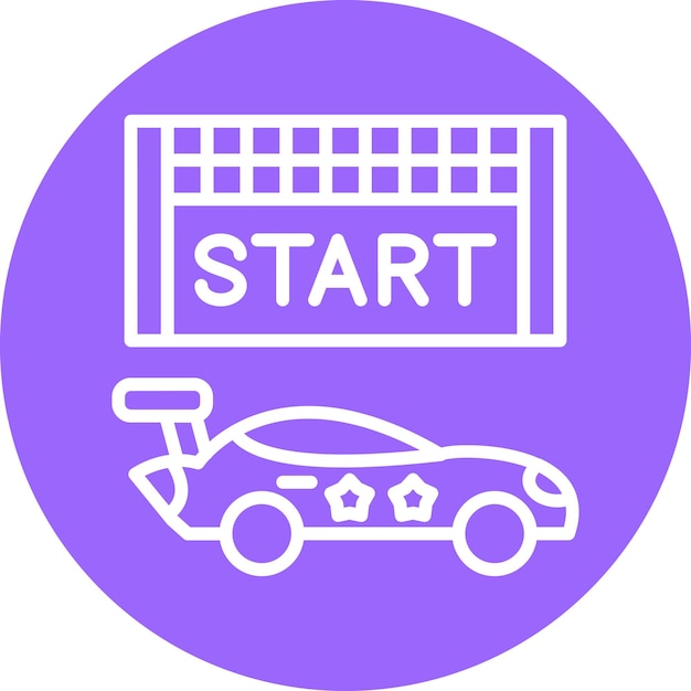 Vectorontwerp Race Start Icon Style