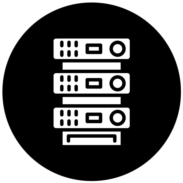 Vectorontwerp Rackmount Server Icon Style