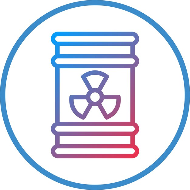 Vectorontwerp Radioactieve Barrel Icon Style
